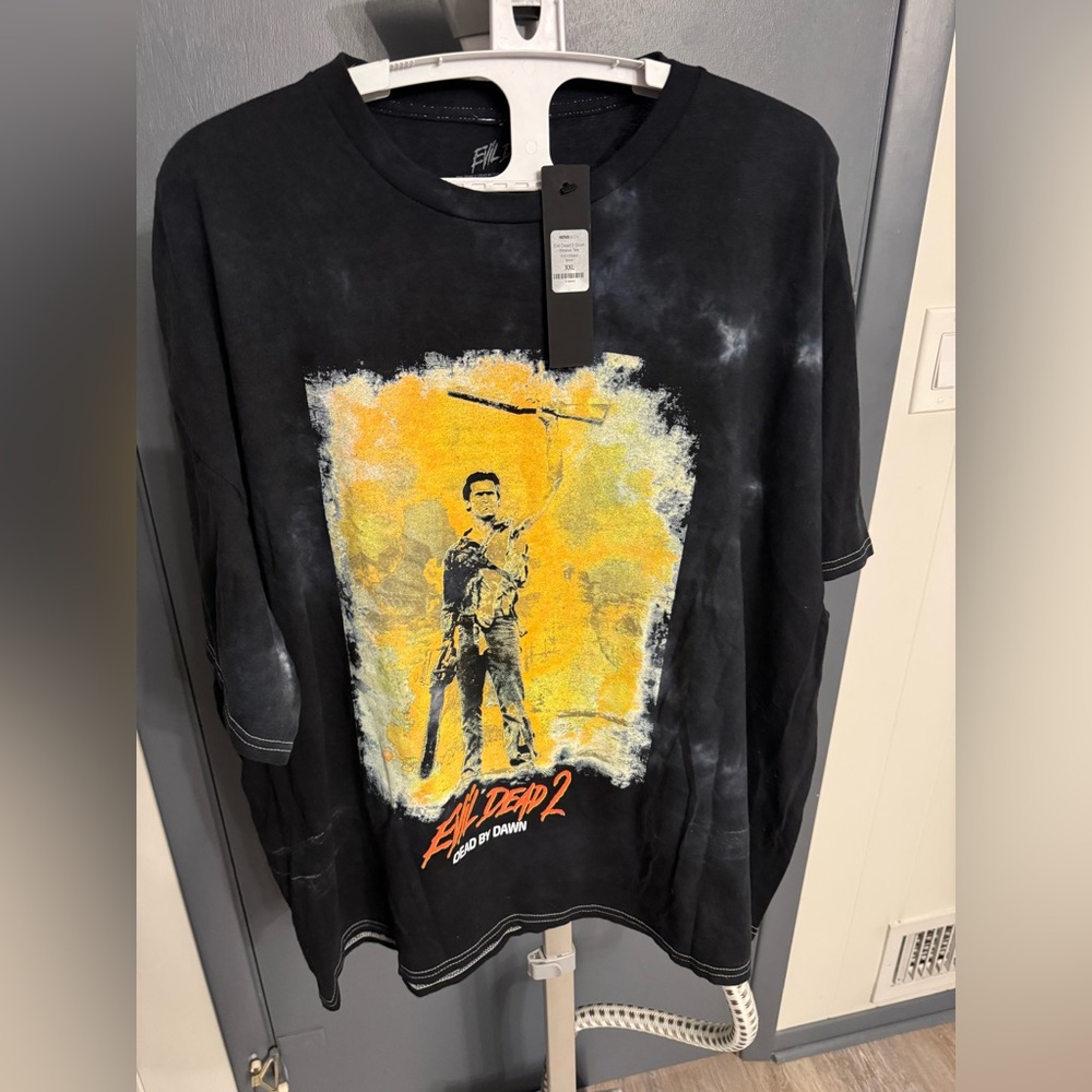 Men’s Evil Dead Horror Graphic Black T-Shirt Vintage Style XXL NWT